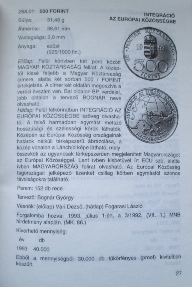 Leányfalusi Károly és Nagy Ádám: Magyarország fém- és papírpénzei 1992-1996 (2. pótlás)